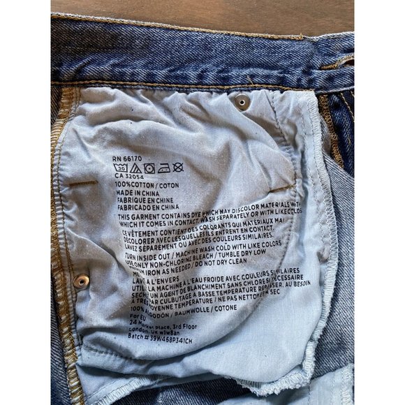 BDG Shorts Urban Outfitters Demin Jean Size 27 Stretch Blue Jeans Roll Up Cuffs - Picture 8 of 12